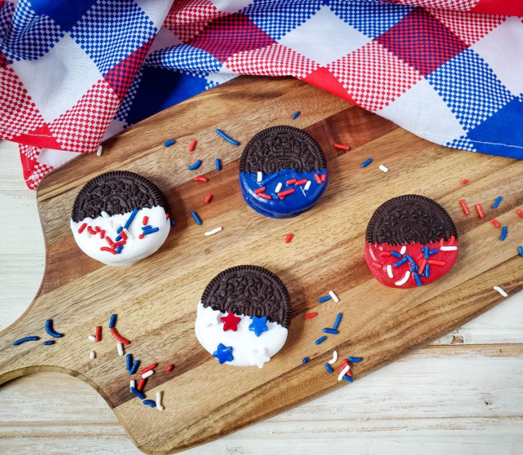 4th of july ideas my home and travels dipped oreos