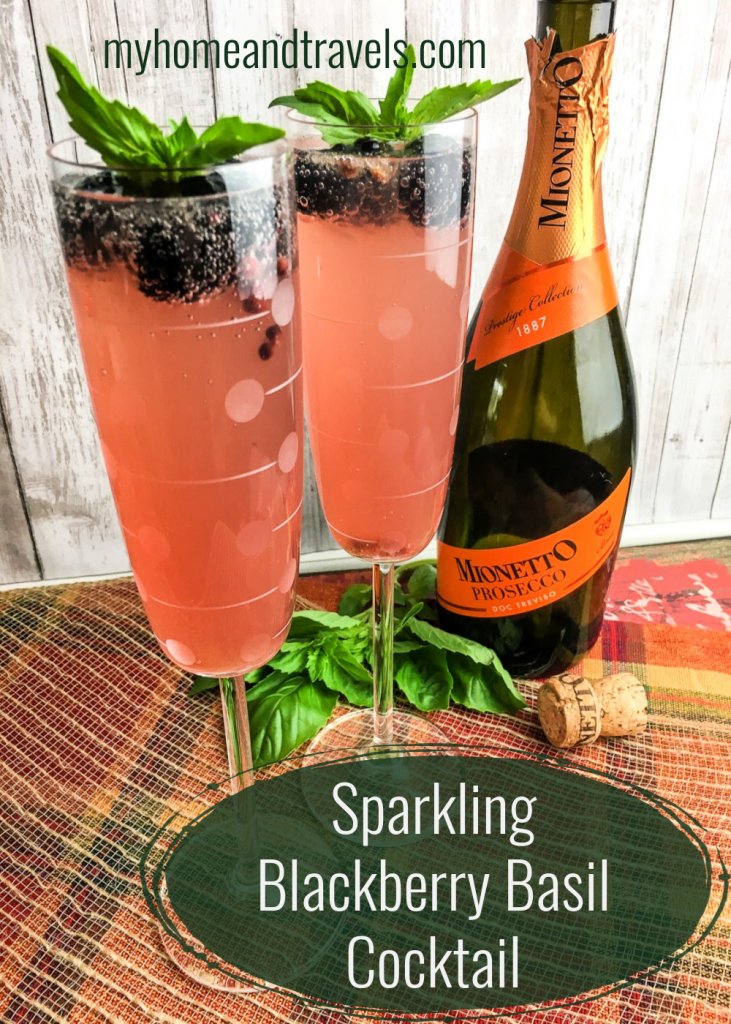 sparkling blackberry basil cocktail my home and travels