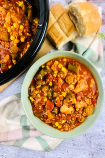 Slow Cooker Gumbo with Chicken and Chorizo