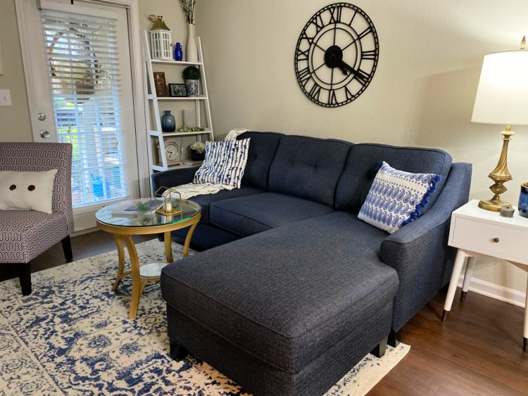 My Living Room Summer Refresh Going Minimal couch area before my home and travels