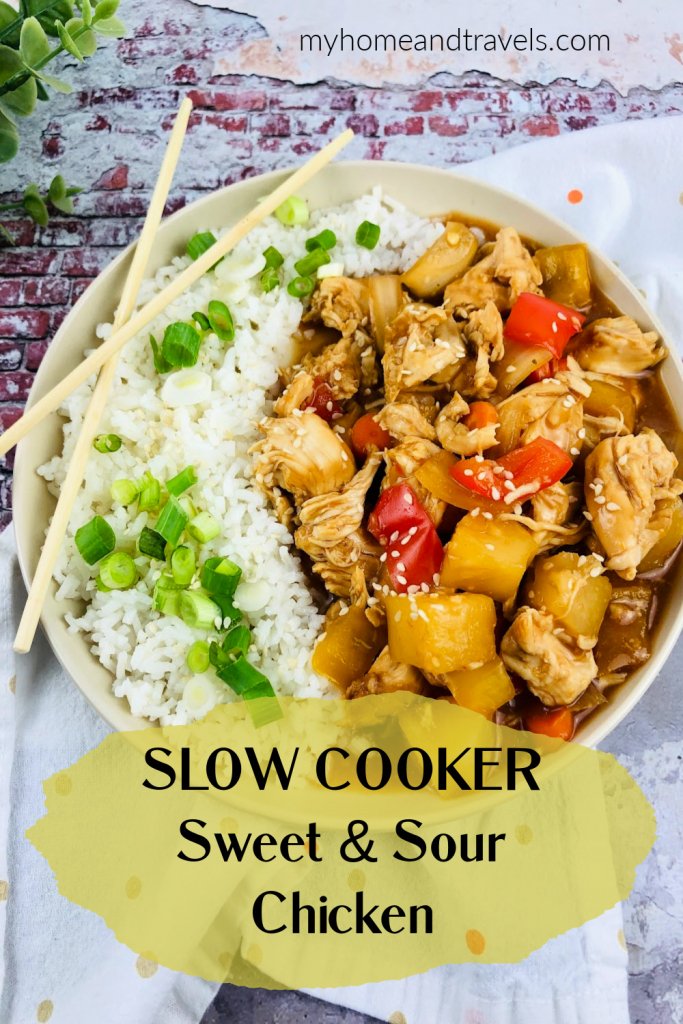 slow cooker sweet and sour chicken my home and travels pinterest image