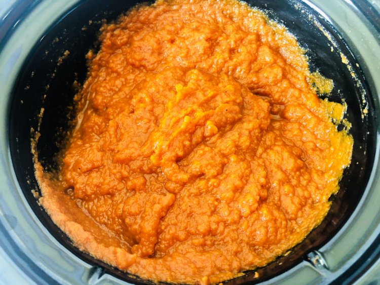 How To Make Pumpkin Butter in the Crockpot my home and travels finished cooking