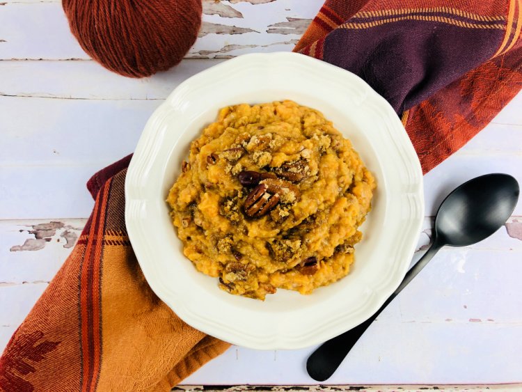 sweet-potato-casserole-my-home-and-travels- finished serving bowl