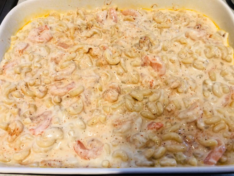 seafood mac and cheese my home and travels mixed in dish