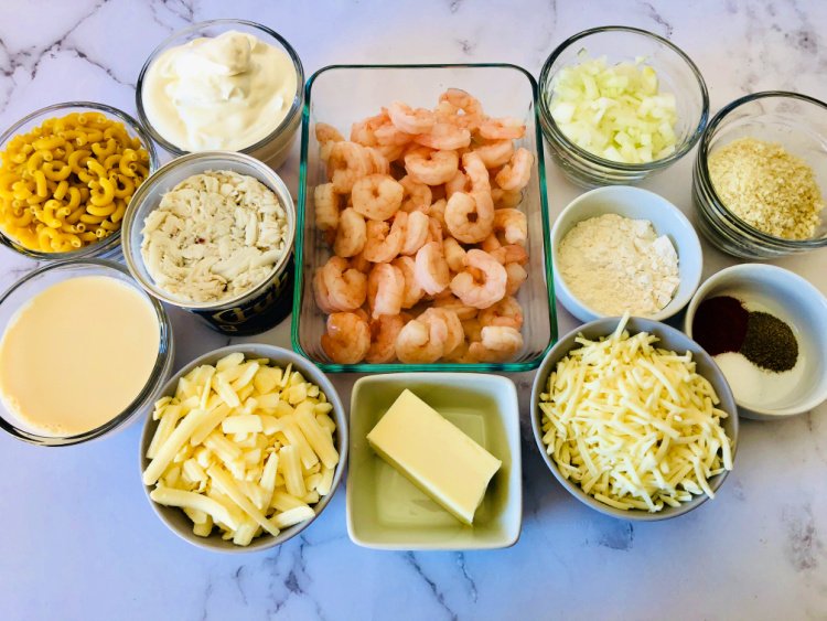 seafood mac and cheese my home and travels ingredients
