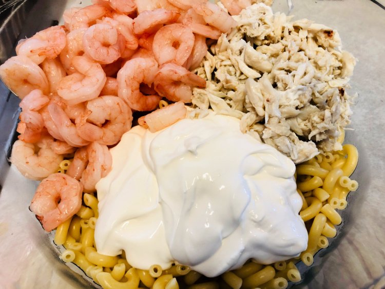 seafood mac and cheese my home and travels ingredients to mix