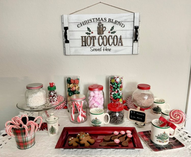 easy and rich crock pot hot chocolate my home and travels cocoa bar set up