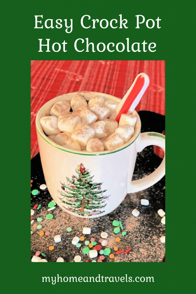 easy and rich crock pot hot chocolate my home and travels pinterest image