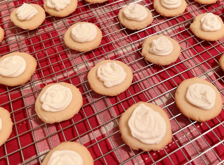 The Easiest Drop Butter Cookie Recipe my home and travels frosted cookies