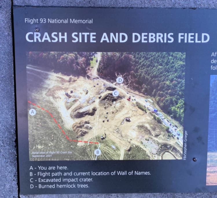 crash site and debris field flight 93