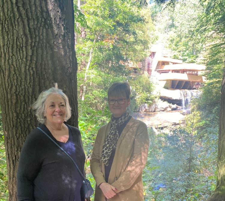 fallingwater frank lloyd wright my home and travels linda and rosemary