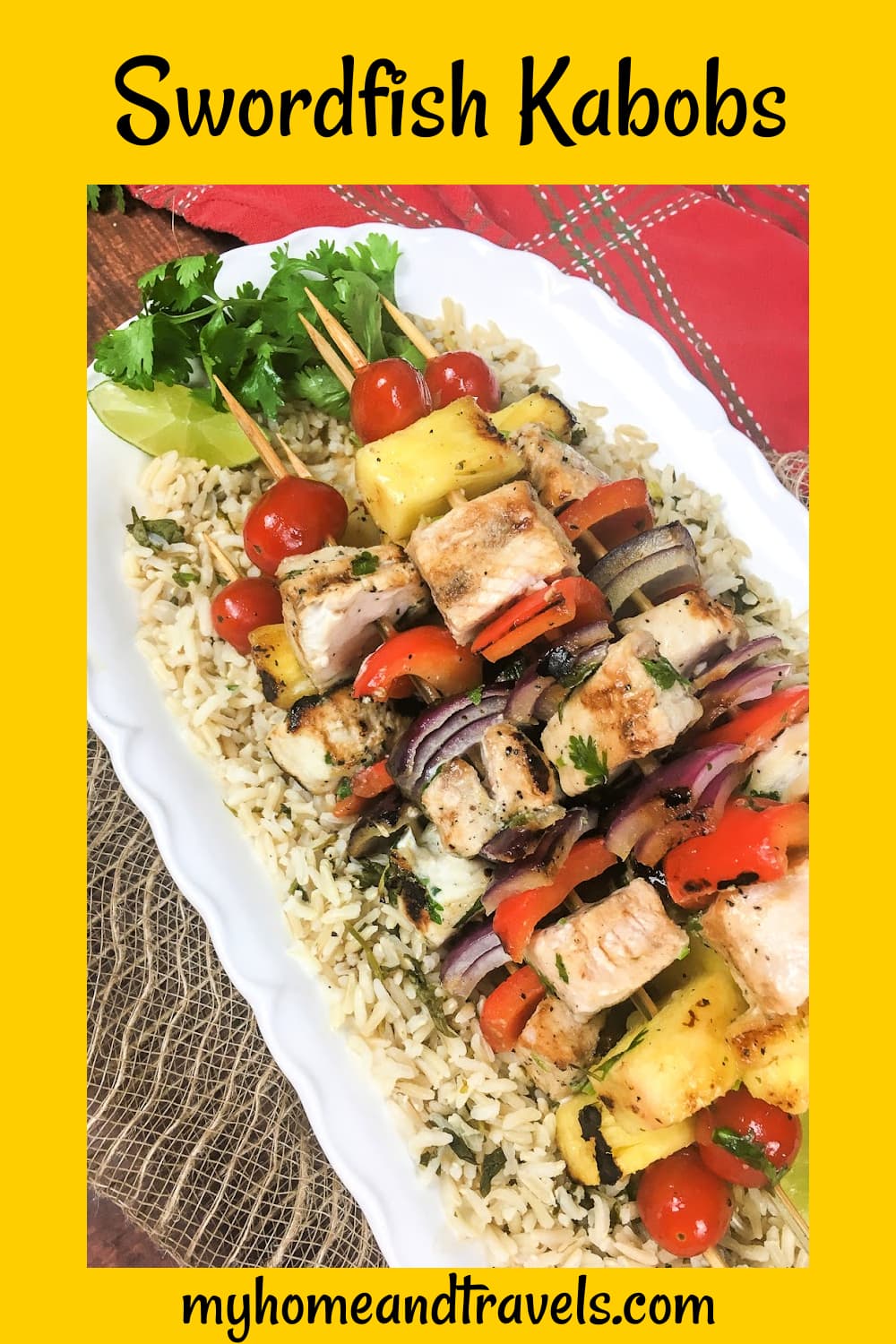 Grilled Swordfish Kabobs With Vegetables and Pineapple My Home and