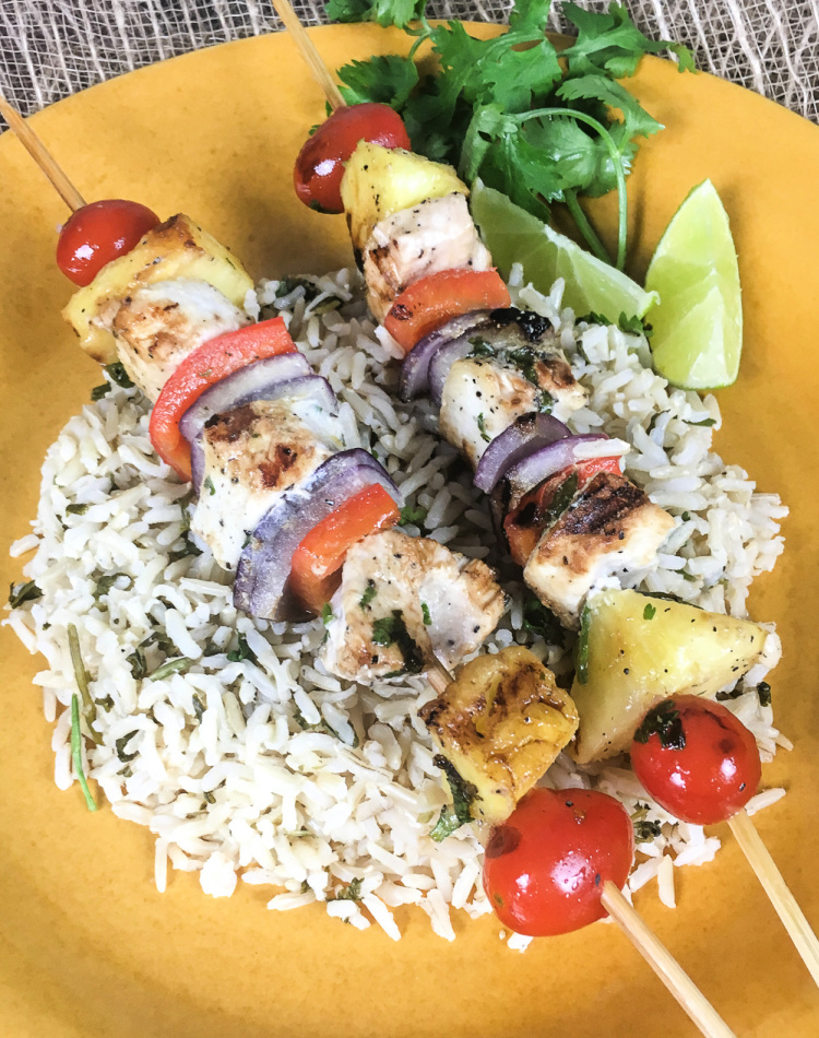 sword-fish-kabobs-my-home-and-travels-served with rice