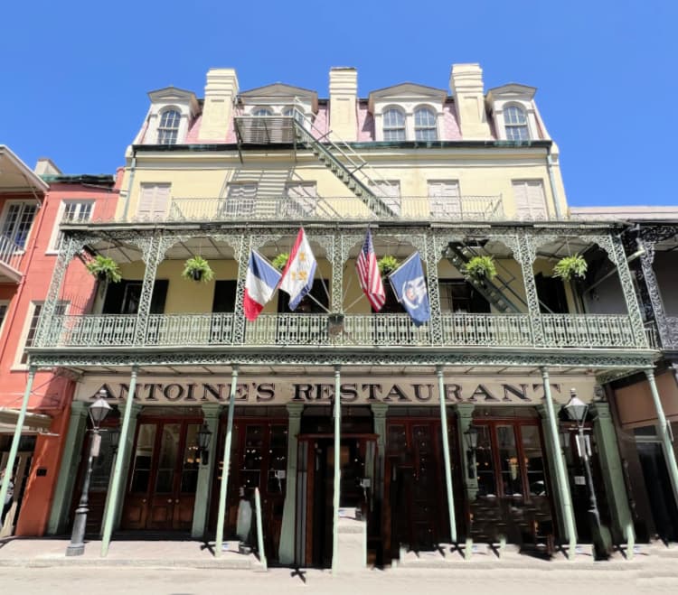 dining-at-antoines-new-orleans-my-home-and-travels front of restaurant