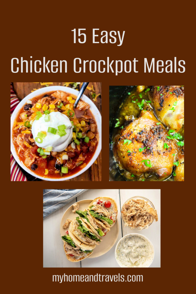 15 easy chicken crockpot dinners my home and travels pinterest image