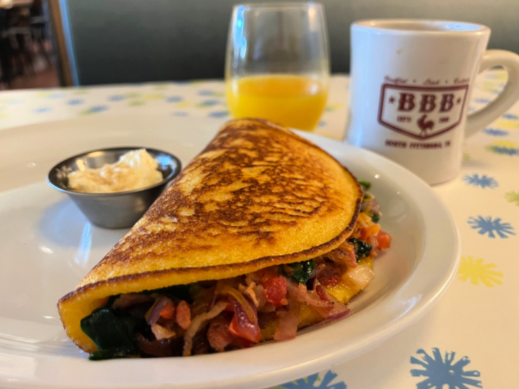cornbread omelette BBB