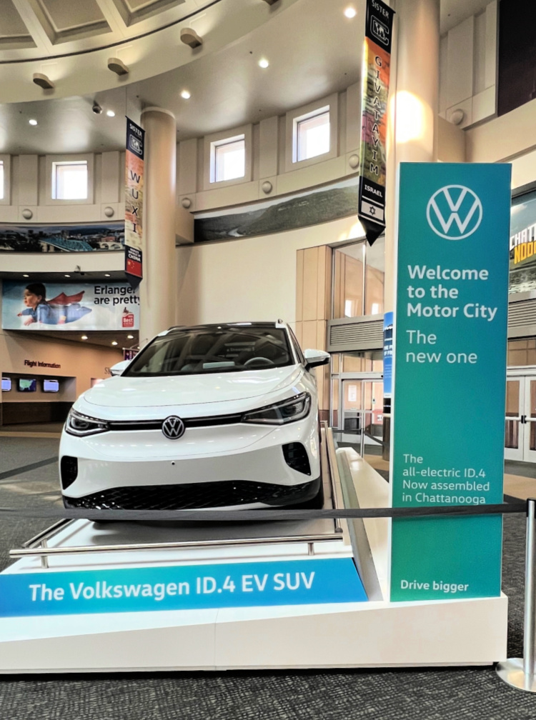 Volkswagon EV at CHA airport