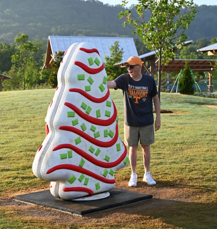 Christmas Tree Snack Cake Statue