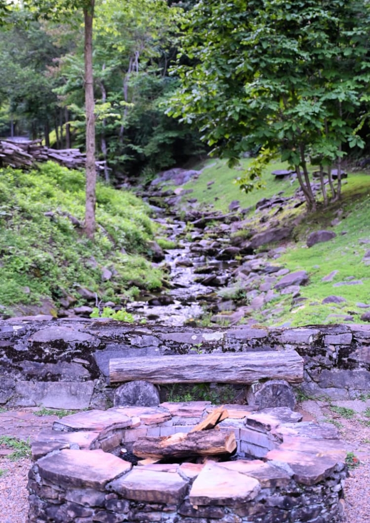 Fire Pit by the Stream