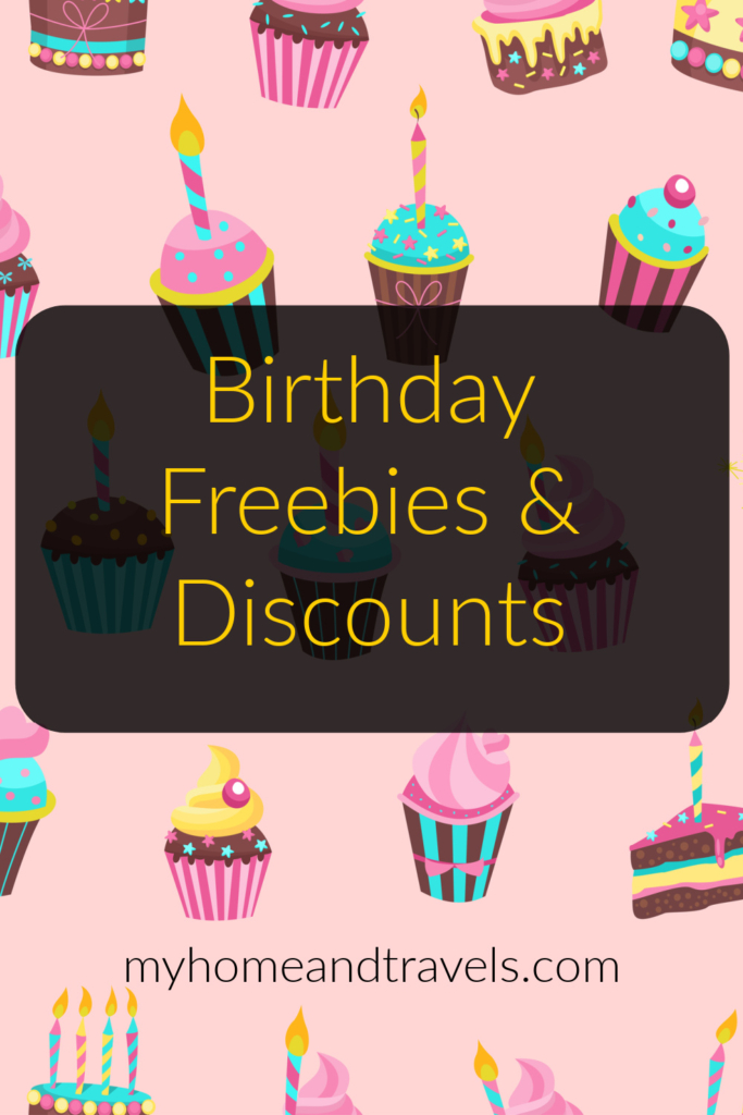 birthday freebies my home and travels pinteret image