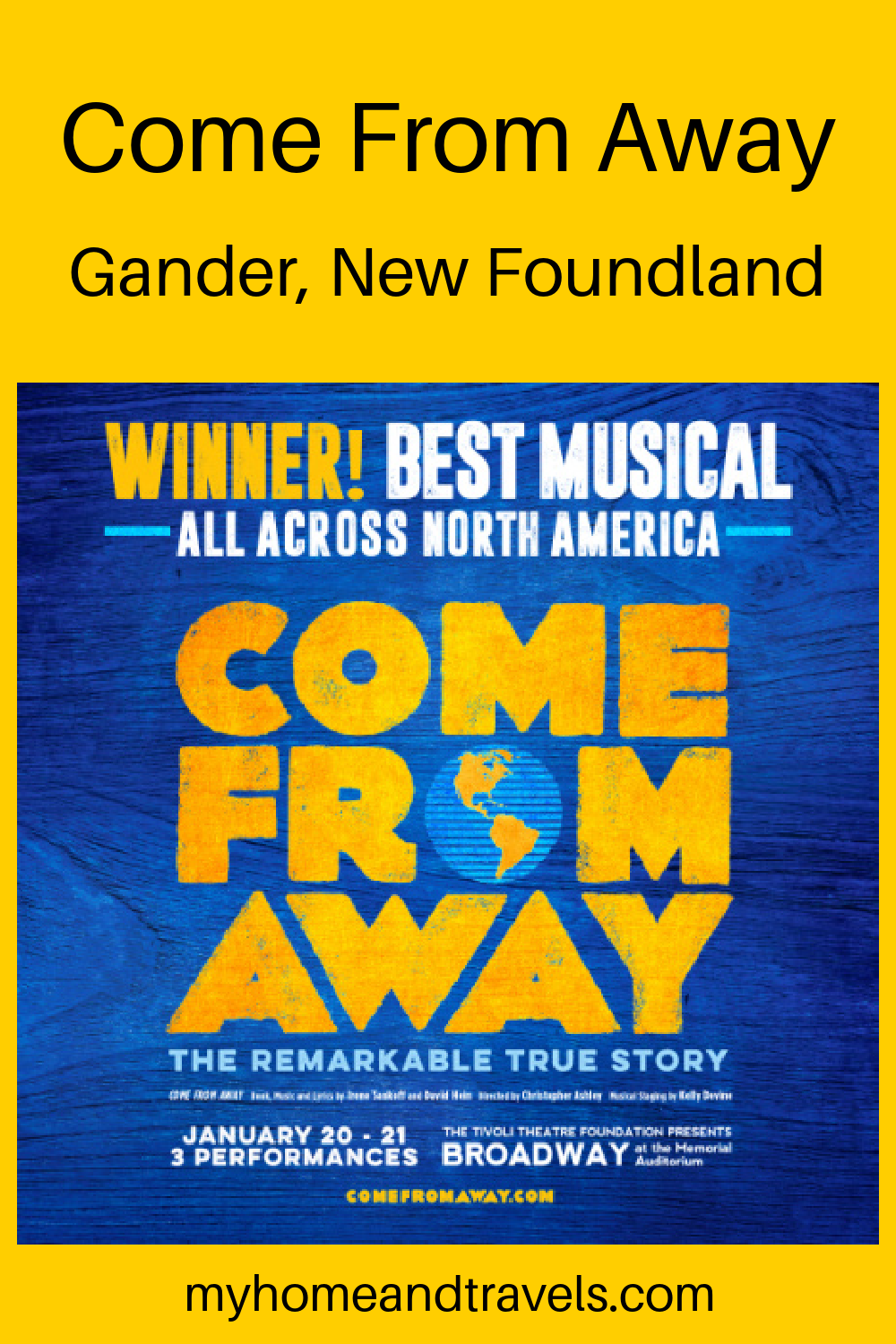 Come From Away A Musical Production about Gander, Newfoundland My