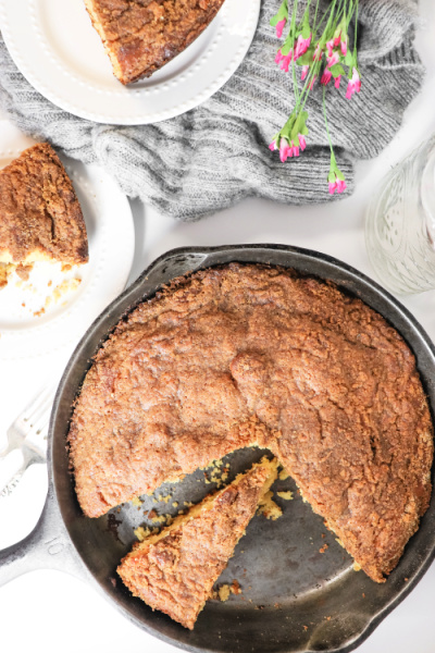 cast iron skillet coffee cake my home and travels feature image