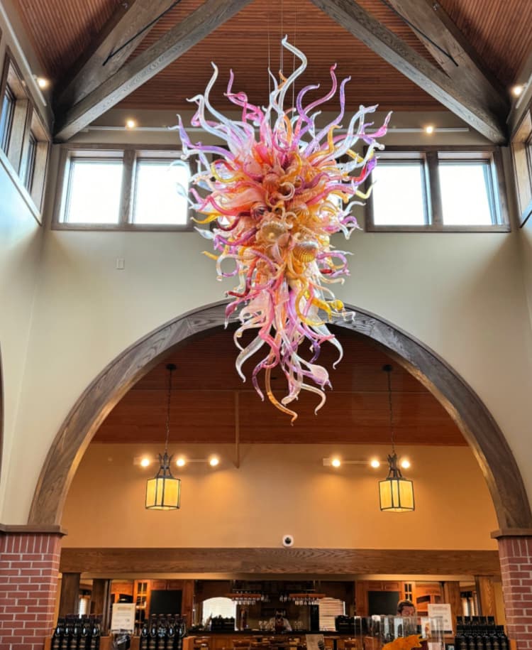 chihuly at biltmore my home and travels winery chandelier 