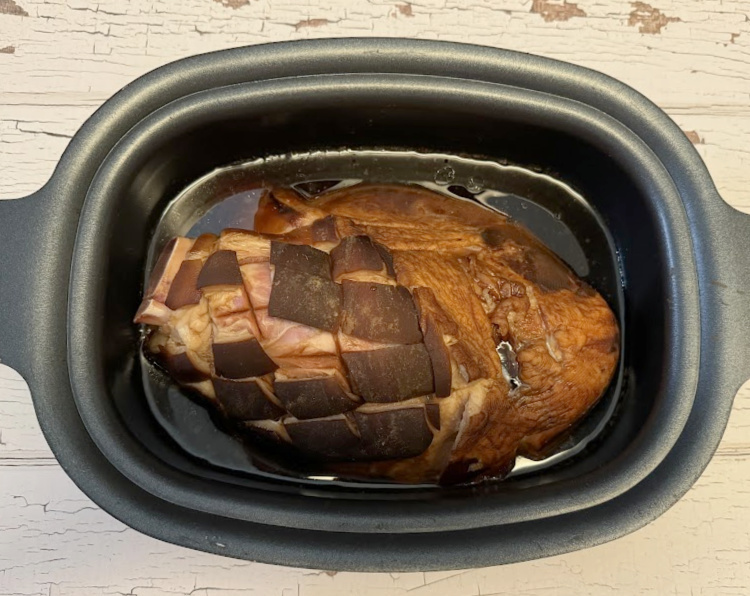 brown-sugar-and-bourbon-glazed-ham-my-home-and-travels ham ready to cook