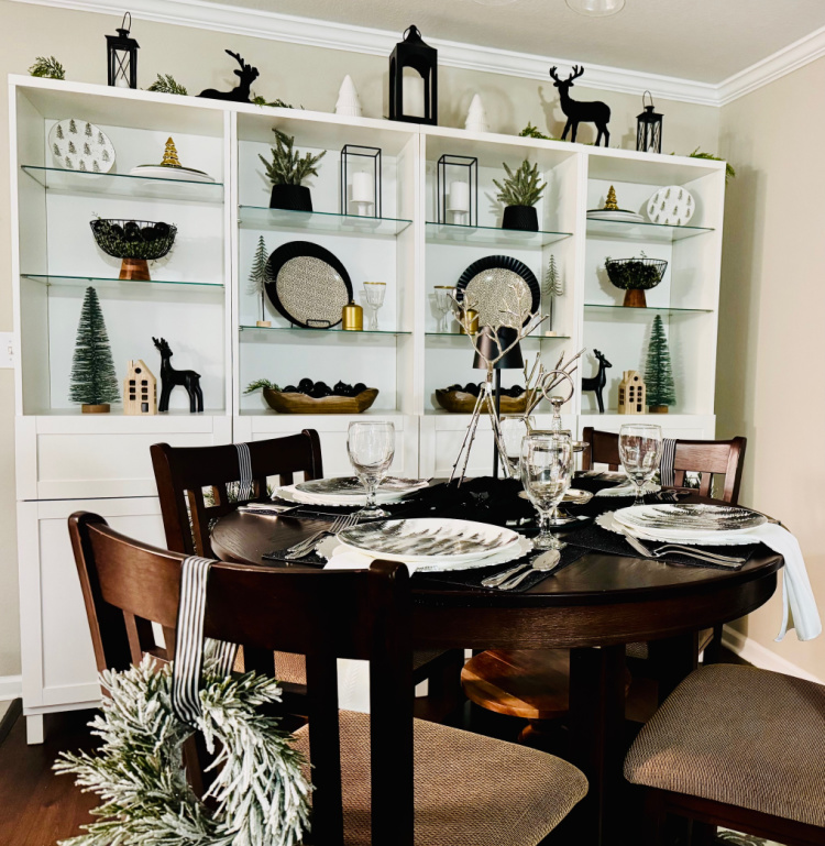 minimalist-black-and-white-christmas-my-home-and-travels china cabinet