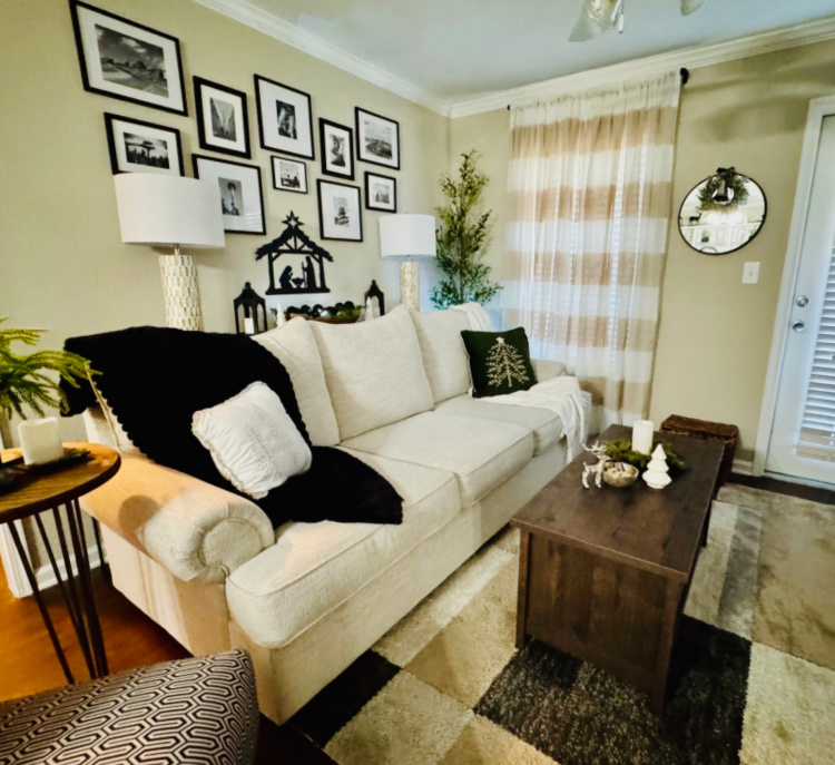 minimalist-black-and-white-christmas-my-home-and-travels living room