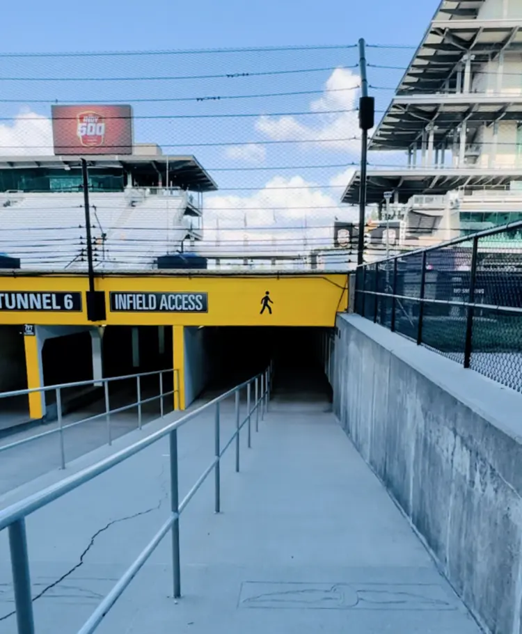 my 1st indy 500 race my home and travels walking through tunnel