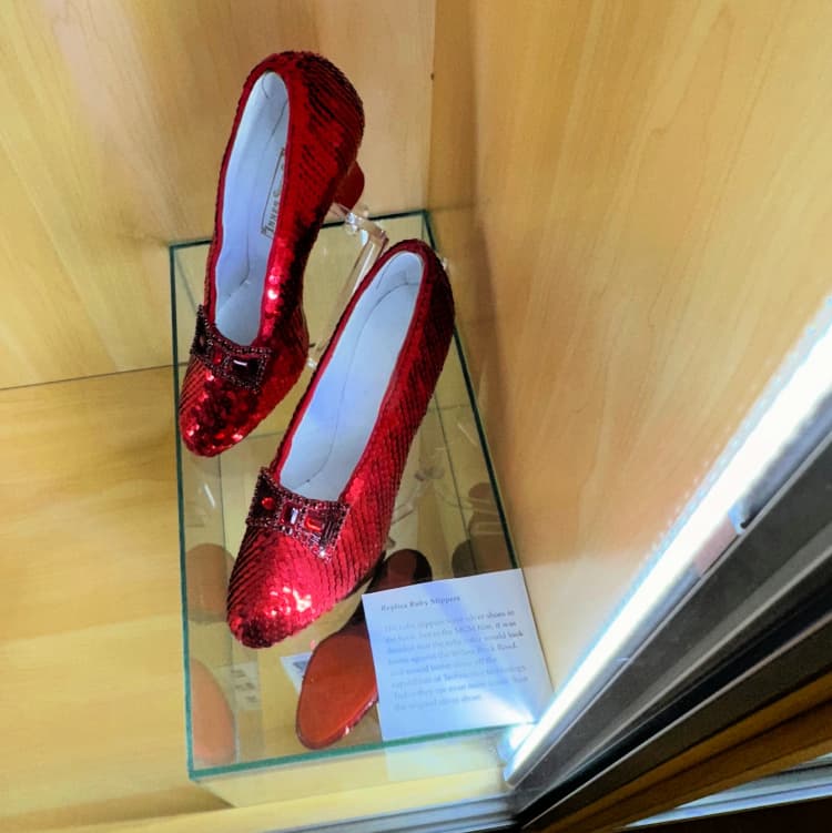 ruby shoes props my home and travels wizaad of oz museum