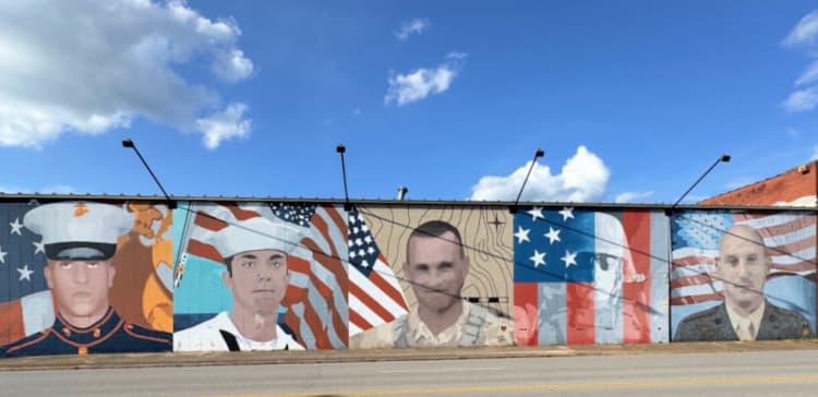 fallen five wreath of honor my home and travels   mural