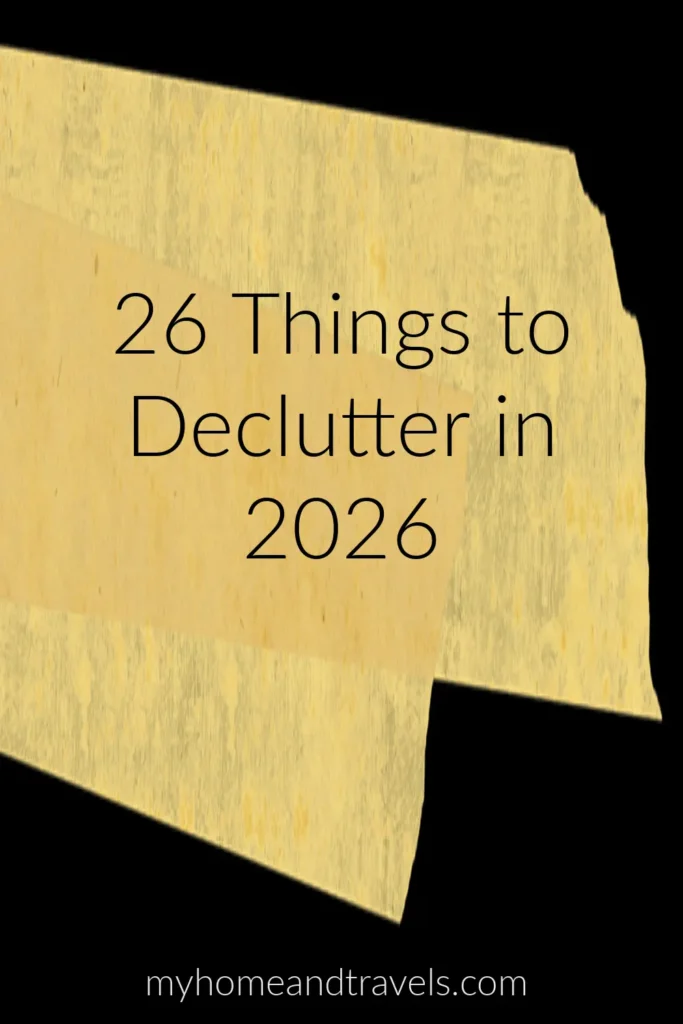 26 things to declutter in 2026 pinterest image