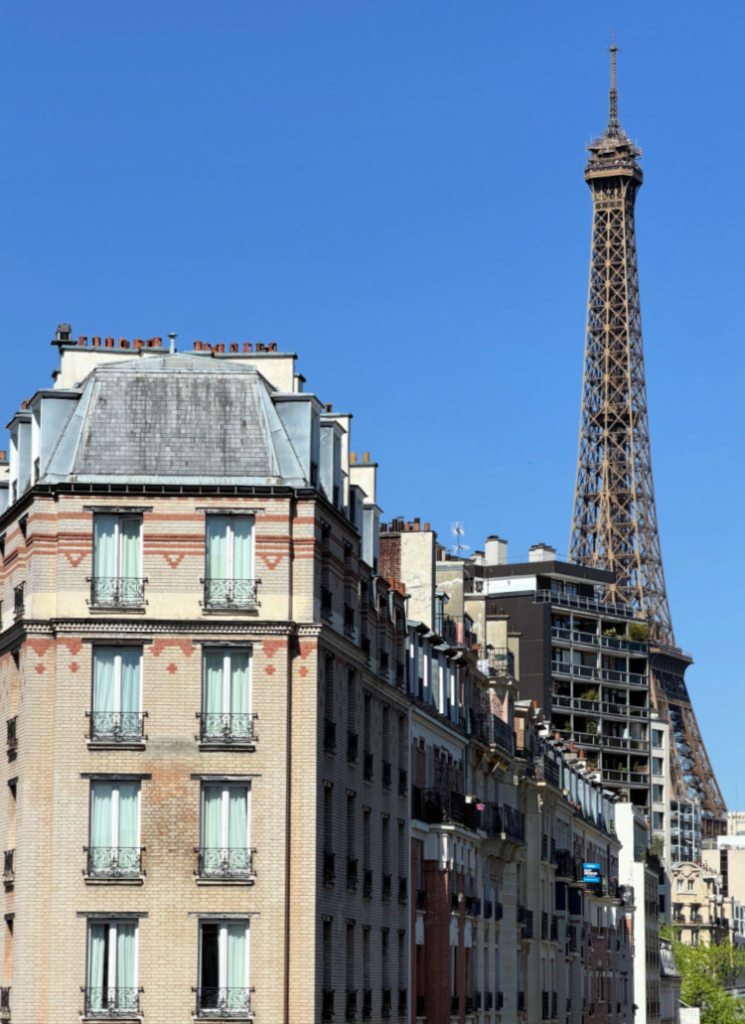family-photo-shoot-in-paris-at-the-eiffel-tower- view from hotel